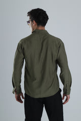 Haki Uzun Kollu Gömlek