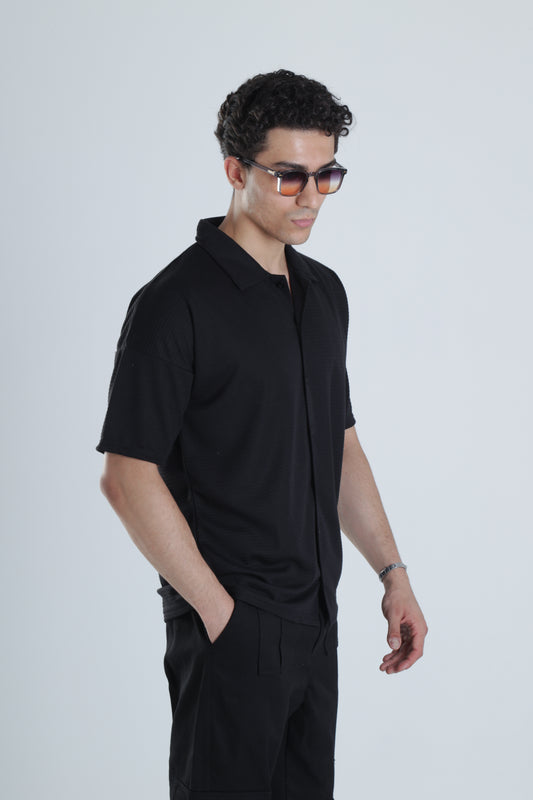 Siyah Pamuklu Gömlek