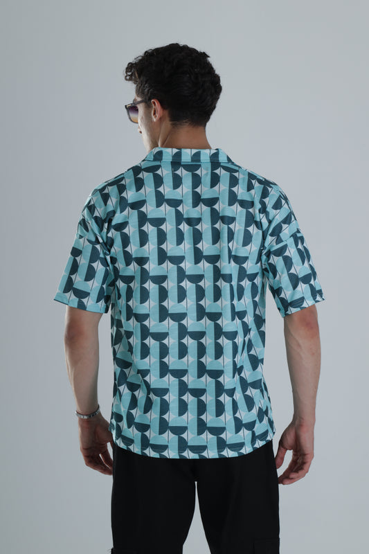 Neo Mint Desenli Gömlek