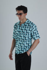 Neo Mint Desenli Gömlek