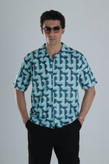 Neo Mint Desenli Gömlek