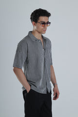 Çizgili Kısa Kollu Gömlek