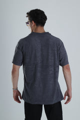 Yazlık Havlu Kumaş Gri T-Shirt