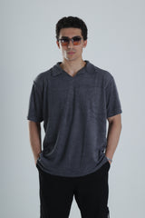 Yazlık Havlu Kumaş Gri T-Shirt