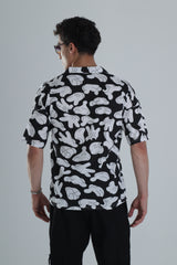 Hand Gesture Desenli Kısa Gömlek