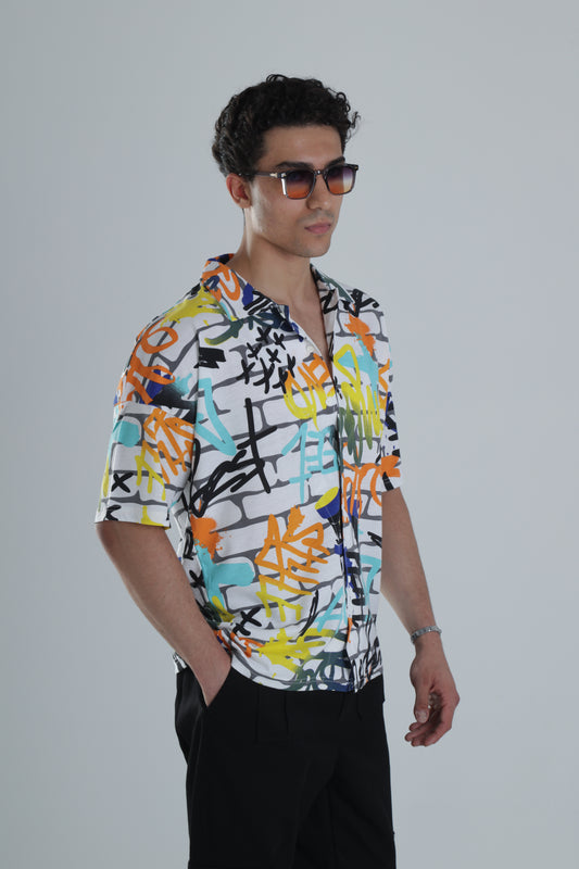 Color Splash Graffiti Gömlek