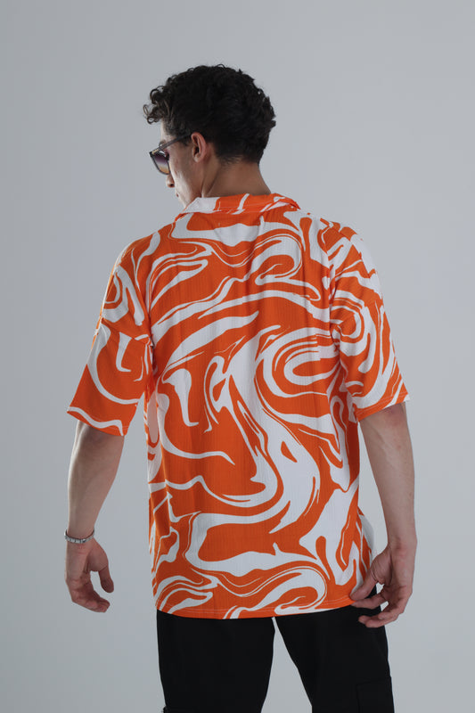 Lava Swirl Desenli Gömlek