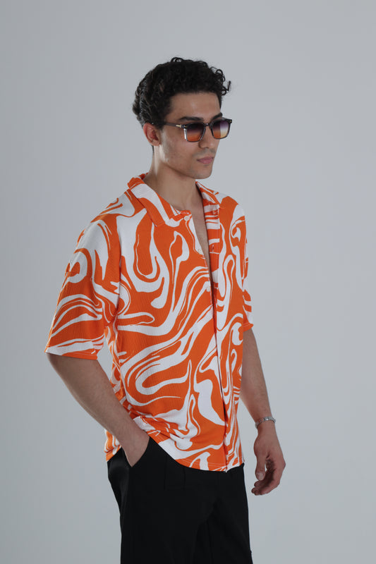 Lava Swirl Desenli Gömlek