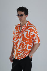 Lava Swirl Desenli Gömlek