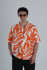 Lava Swirl Desenli Gömlek