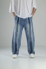 Premium Blue Baggy Denim Pantolon