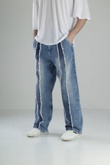 Premium Blue Baggy Denim Pantolon