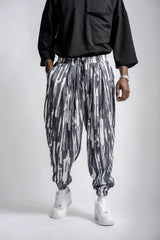 Ink Flow Desenli Pileli Pantolon