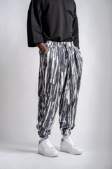 Ink Flow Desenli Pileli Pantolon