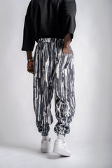 Ink Flow Desenli Pileli Pantolon