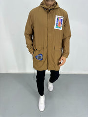 Premium Taba Paraşüt Kumaş Ceket