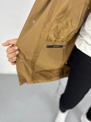Premium Taba Paraşüt Kumaş Ceket