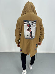 Premium Taba Paraşüt Kumaş Ceket