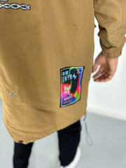 Premium Taba Paraşüt Kumaş Ceket