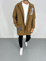 Premium Taba Paraşüt Kumaş Ceket