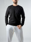 Siyah Basic Bisiklet Yaka Sweatshirt