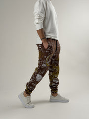 Urban Graffiti Kahverengi Jogger Pantolon