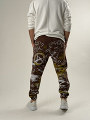 Urban Graffiti Kahverengi Jogger Pantolon