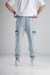 Premium Ice Blue Jogger Pantolon