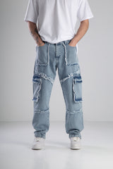 Premium Quality Blue Baggy Pantolon