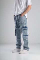 Premium Quality Blue Baggy Pantolon