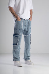 Premium Quality Blue Baggy Pantolon