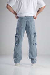 Premium Quality Blue Baggy Pantolon