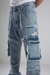 Premium Quality Blue Baggy Pantolon