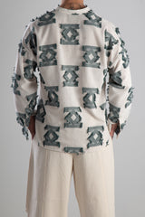 Retro Yeşil Püsküllü Gömlek