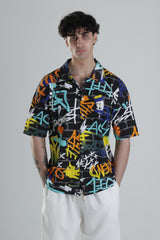 Grafiti Desenli Gömlek