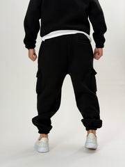 Siyah Cepli Jogger Pantolon