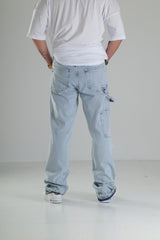 Premium Kalite İki Renk Patchwork Baggy Pantolon