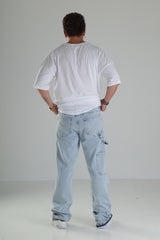 Premium Kalite İki Renk Patchwork Baggy Pantolon