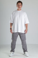 Gri Çok Cepli Kargo Pantolon