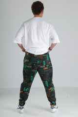Graffiti Print Jogger Pantolon