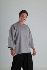 Oversize Cepli T-Shirt - Gri