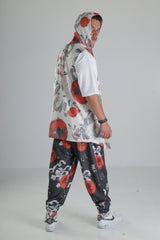 Ejderha Desenli Kapüşonlu Yelek