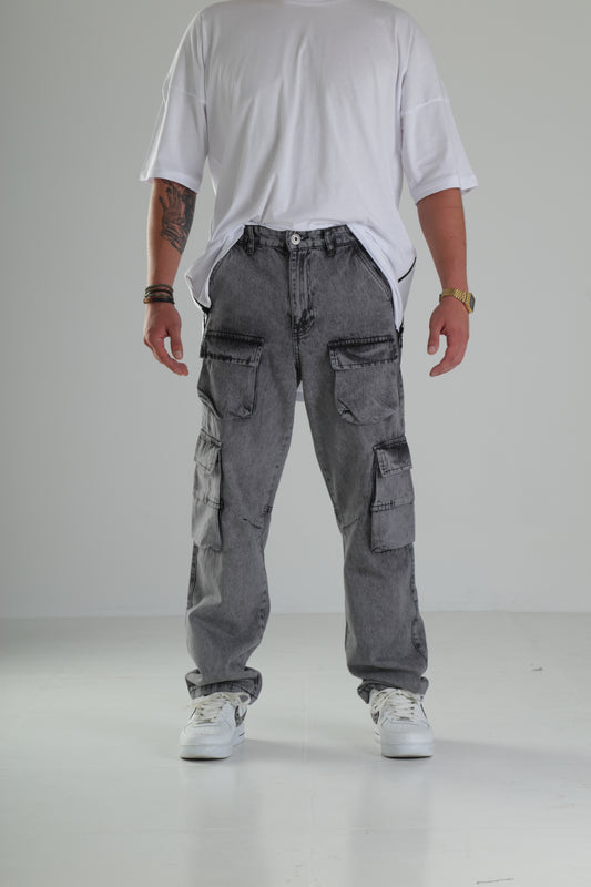 Premium Gri Kargo Pantolon