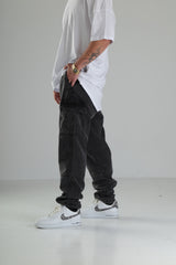 Premium Siyah Kargo Pantolon