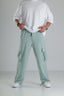 Mint Yeşili Relax Fit Cepli Kargo Pantolon