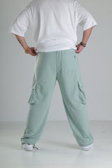 Mint Yeşili Relax Fit Cepli Kargo Pantolon