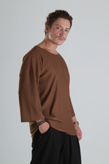 Ribana Oversize T-Shirt - Kahverengi