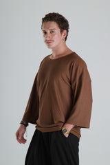 Ribana Oversize T-Shirt - Kahverengi