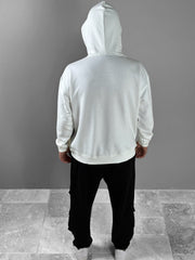 Üç İplik Beyaz Thomas Hoodie