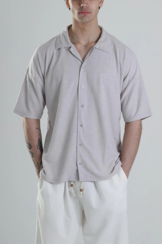 Gri Pamuklu Gömlek